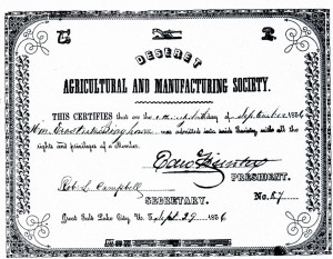 The LDS Church founded the DA&M Society to assist in achieving regional economic independence.